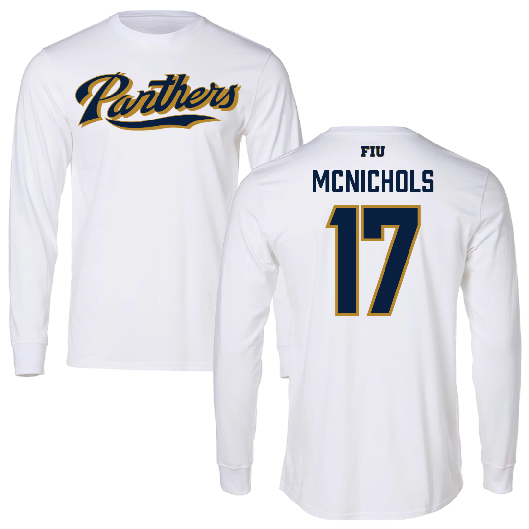 Florida International University Softball White Panthers Long Sleeve - #17 Brooke McNichols