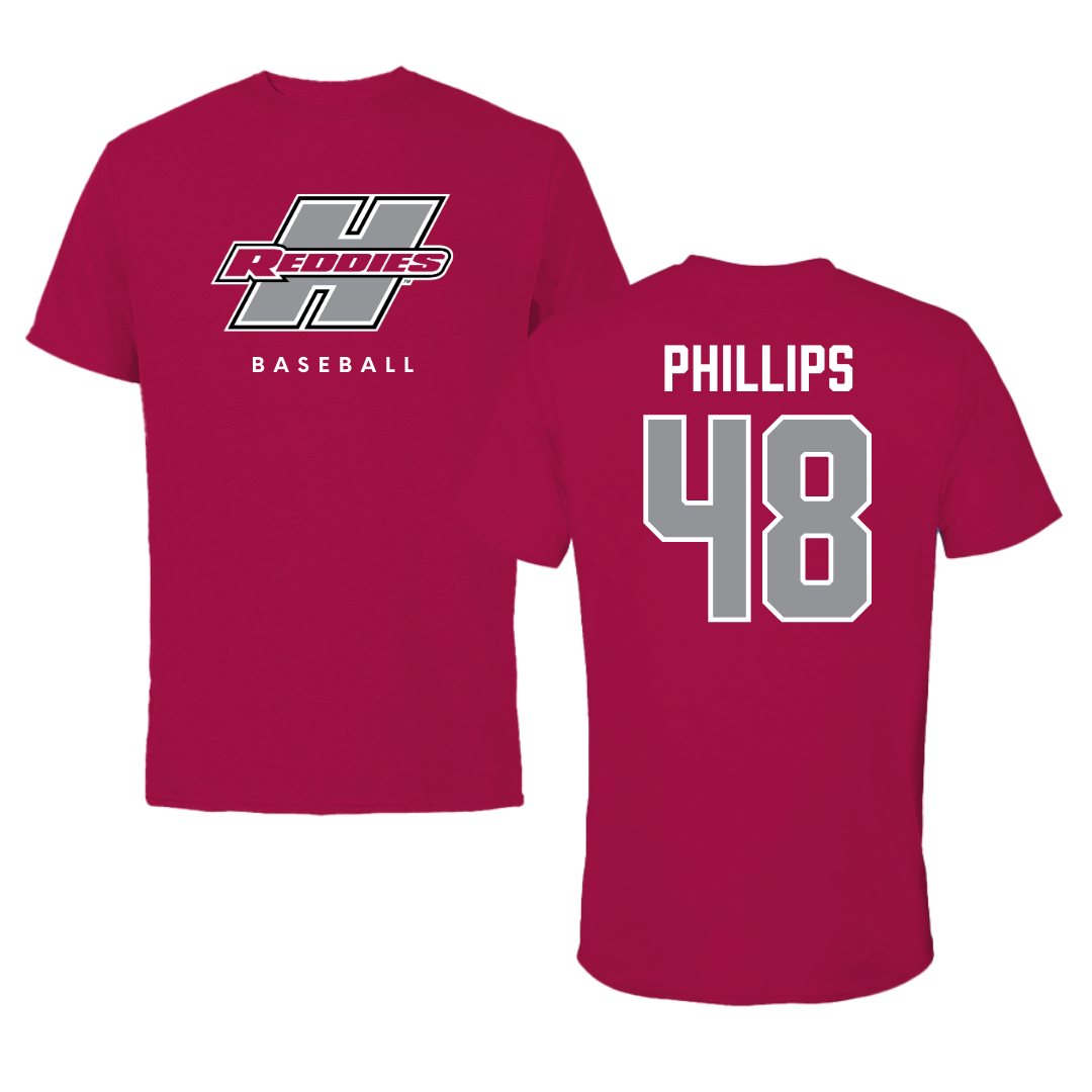 Henderson State University Baseball Cardinal Performance Tee - #48 Austin Phillips