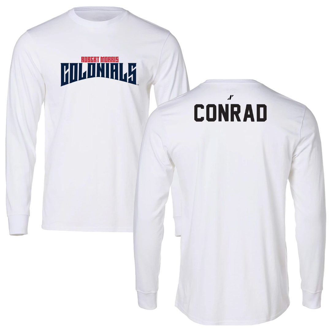 Robert Morris University TF and XC White Classic Performance Long Sleeve - Madison Conrad