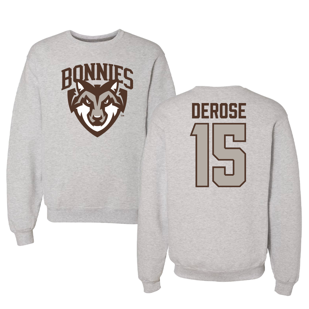 St. Bonaventure University Basketball Gray Crewneck - #15 Jack DeRose