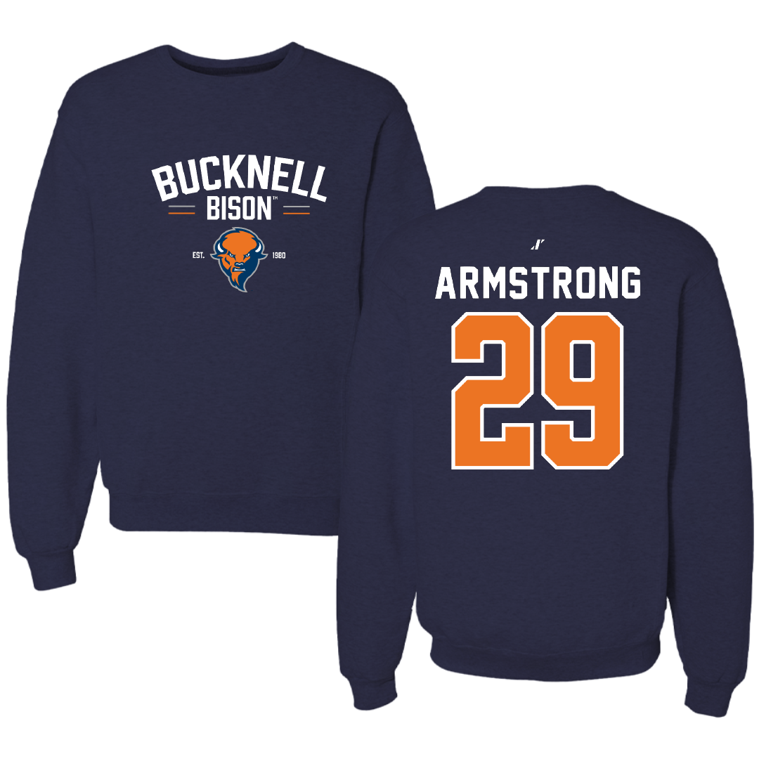 Bucknell University Lacrosse Navy General Crewneck - #29 Thomas Armstrong