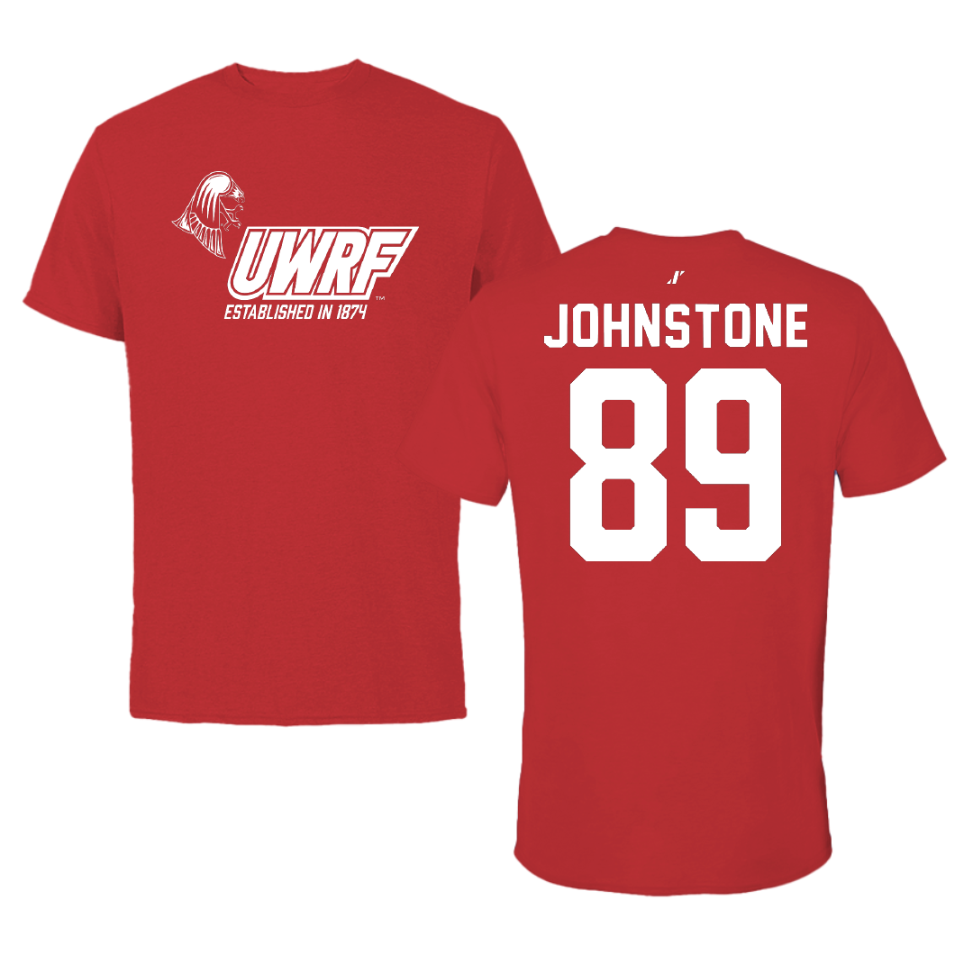 University of Wisconsin-River Falls Football Red General Performance Tee - #89 Adam Johnstone
