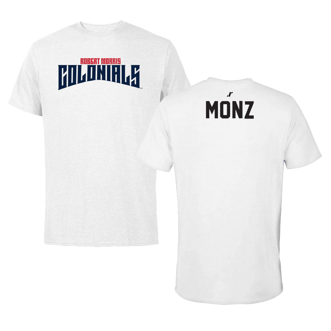 Robert Morris University TF and XC White Classic Performance Tee - Dea Monz