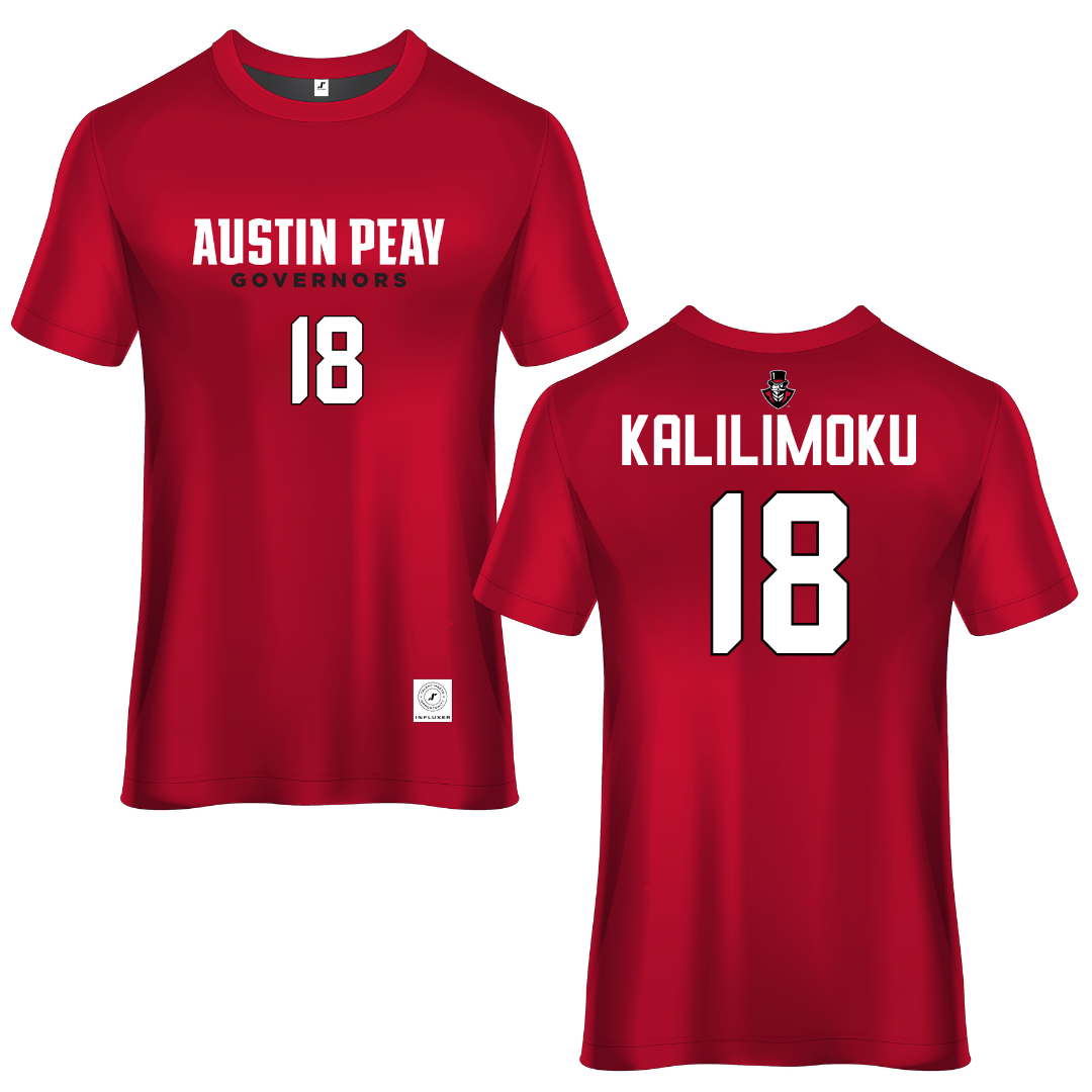 Austin Peay State University Red Soccer Jersey - #18 Zoey Kalilimoku