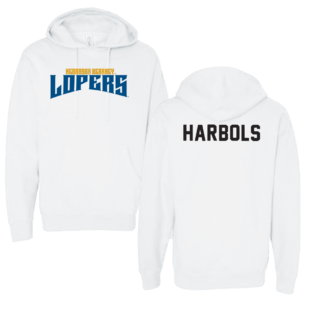 University of Nebraska at Kearney TF and XC White Classic Hoodie - Richard Harbols