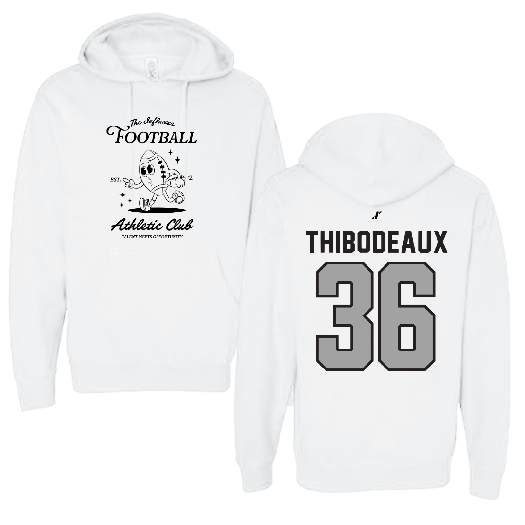Football White Influxer Athletic Club Hoodie - #36 Eric Thibodeaux