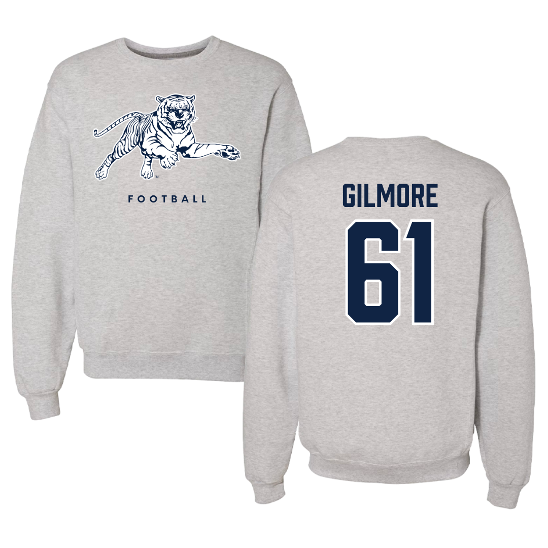 Jackson State University Football Gray Crewneck - #61 Zyon Gilmore