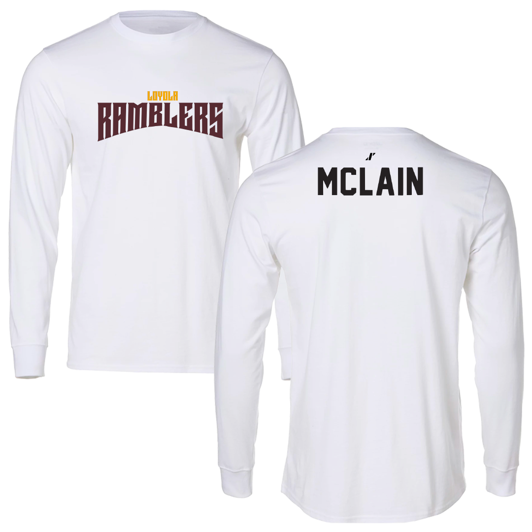 Loyola University-Chicago TF and XC White Classic Long Sleeve - Madi McLain