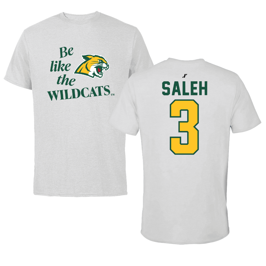 Northern Michigan University Football Light Gray Be Like Us Performance Tee - #3 Adam Saleh