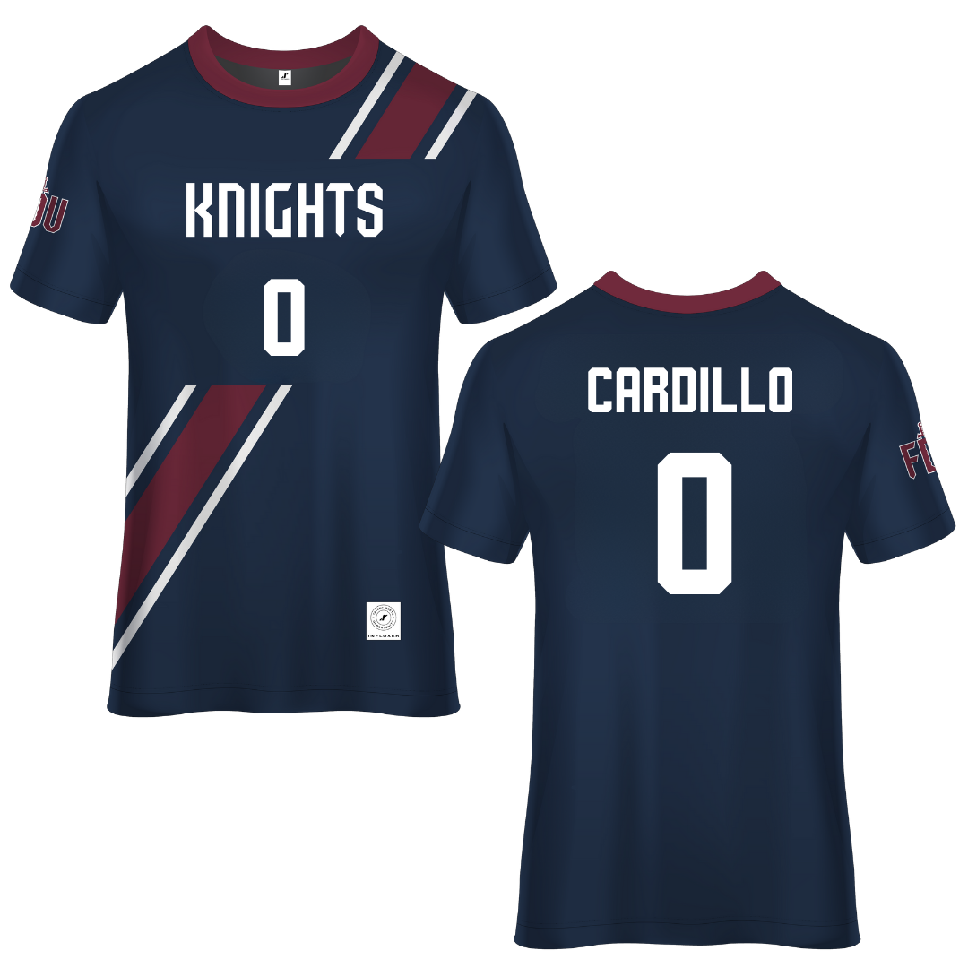 Fairleigh Dickinson University-Metropolitan Campus Blue Soccer Jersey - #0 Faith Cardillo