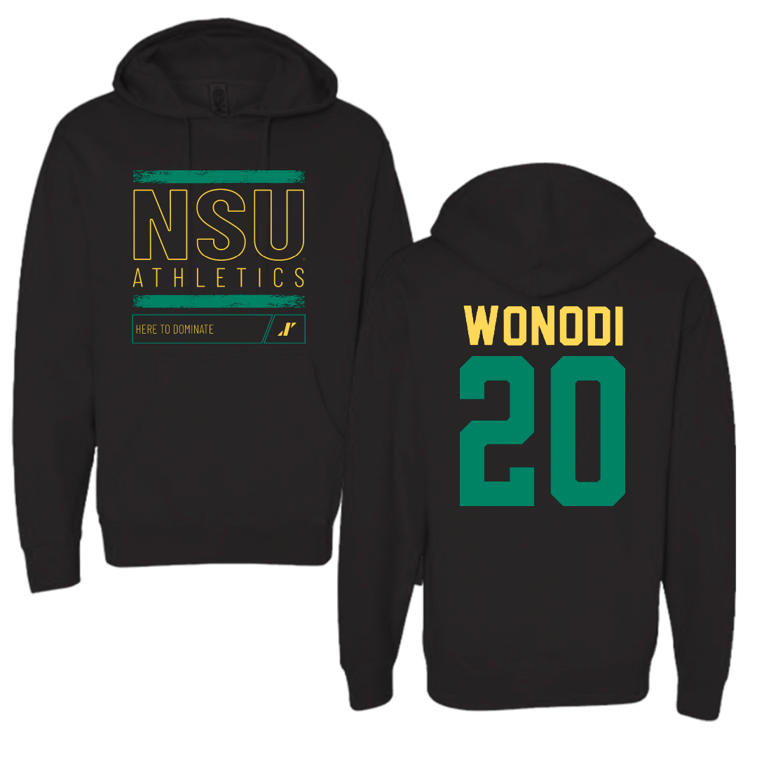 Norfolk State University Football Black Dominate Hoodie - #20 Jason Wonodi