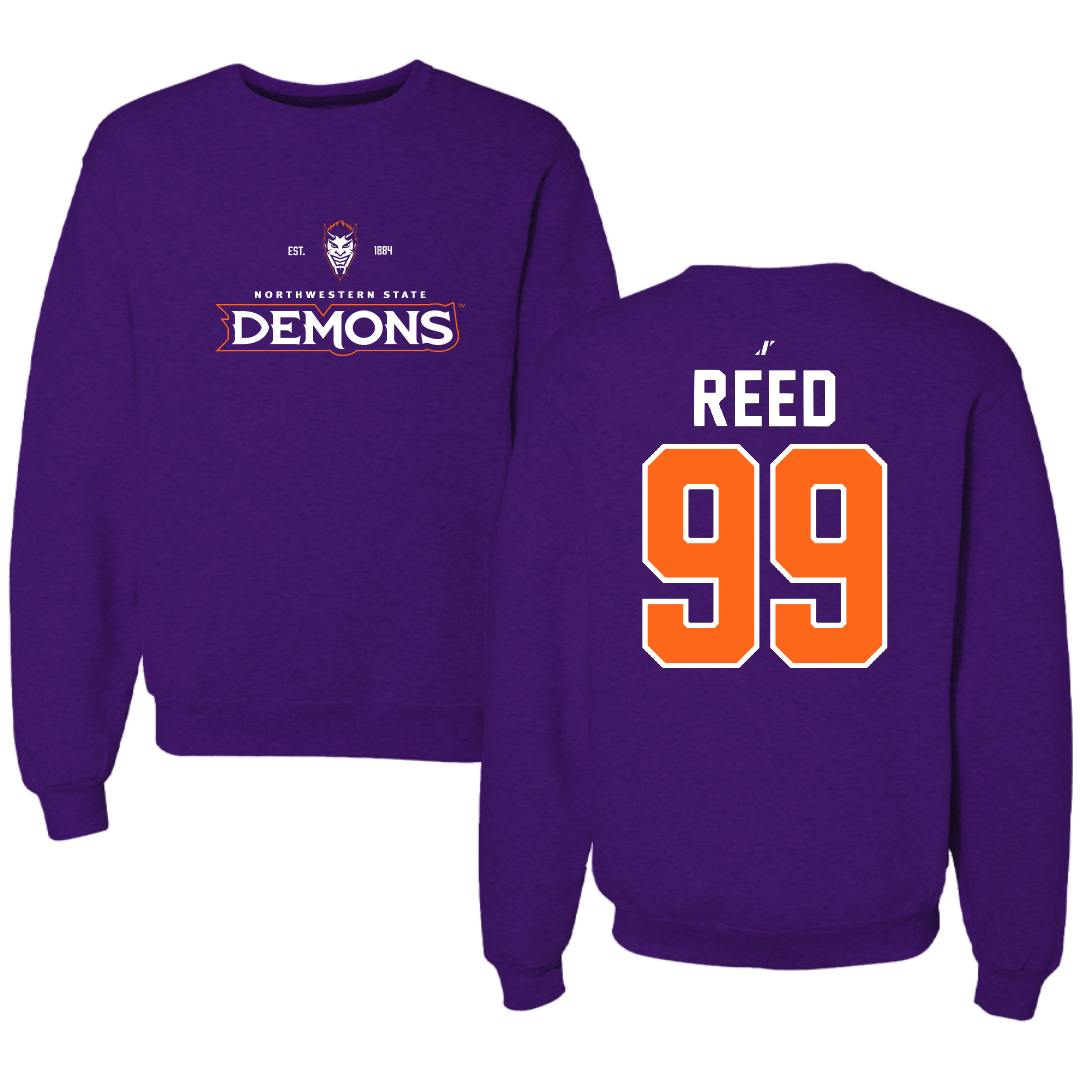 Northwestern State University Football Purple General Crewneck - #99 Ke’Shawn Reed