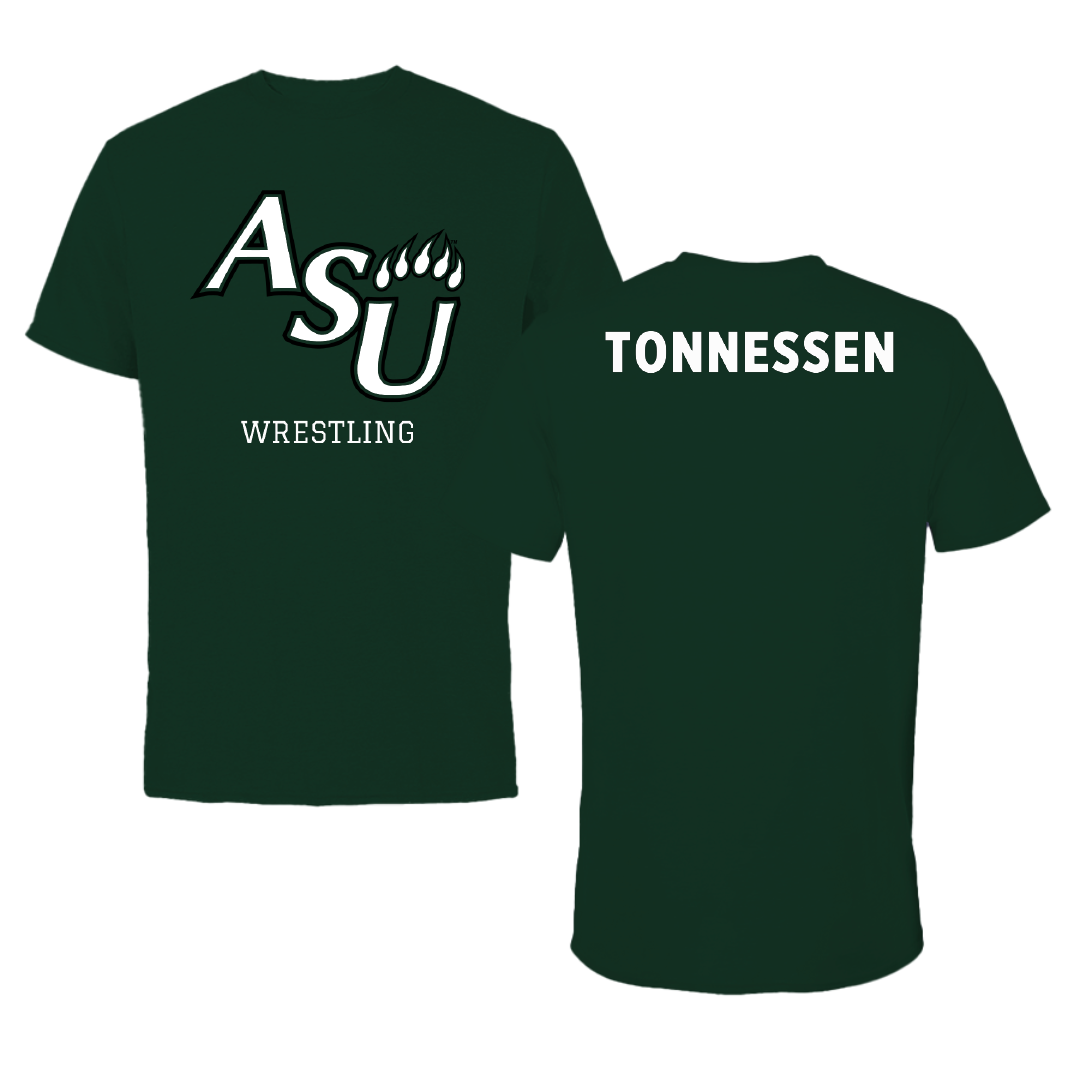 Adams State University Wrestling Forest Green Performance Tee - Benjamin Tonnessen