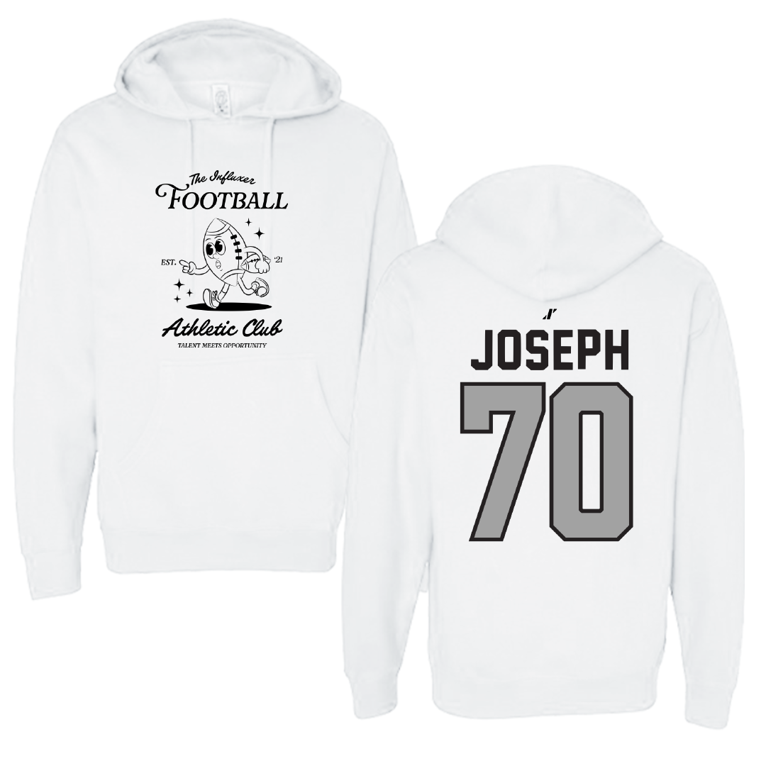 Football White Influxer Athletic Club Hoodie - #70 Charles Joseph