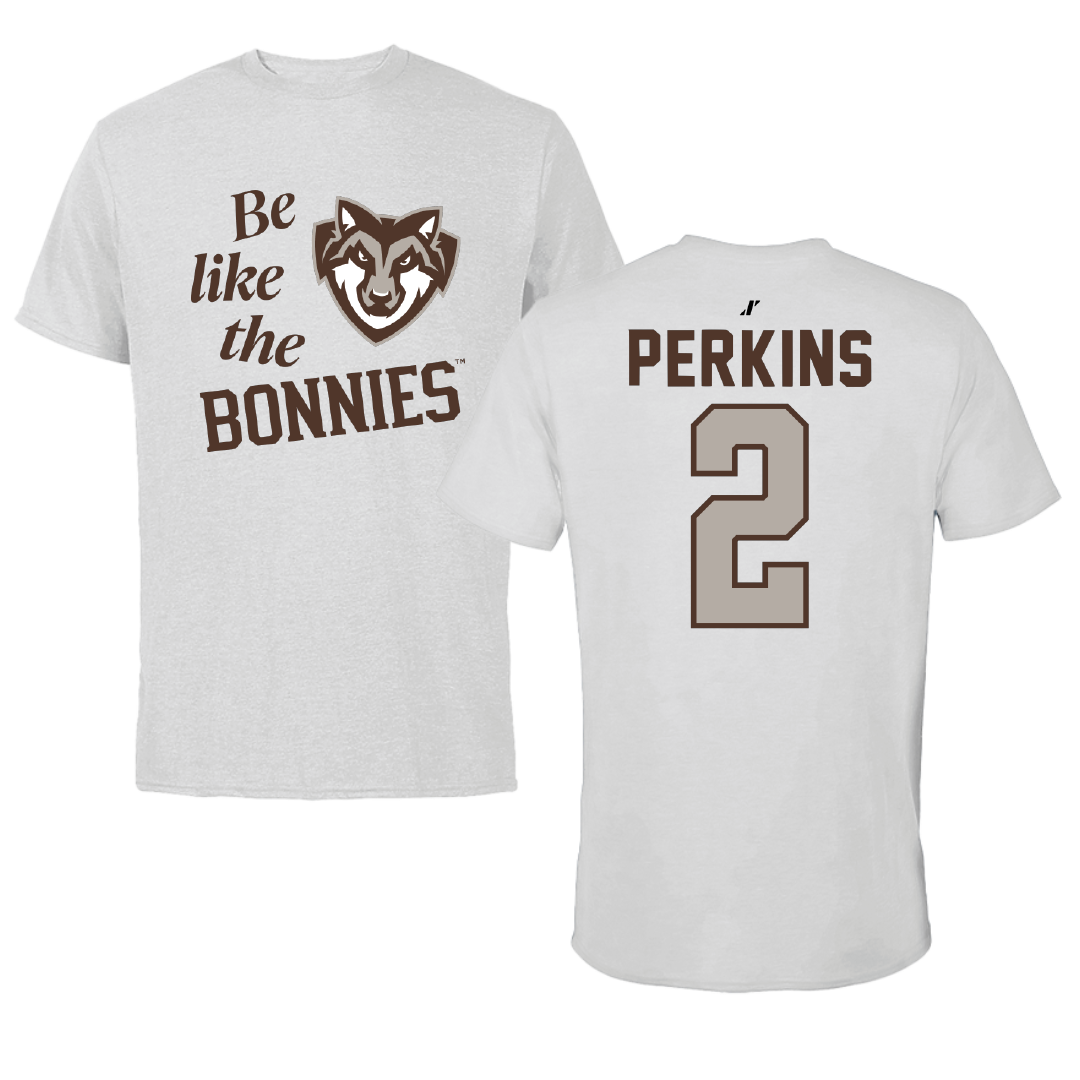 St. Bonaventure University Softball Light Gray Be Like Us Tee - #2 Reanna Perkins