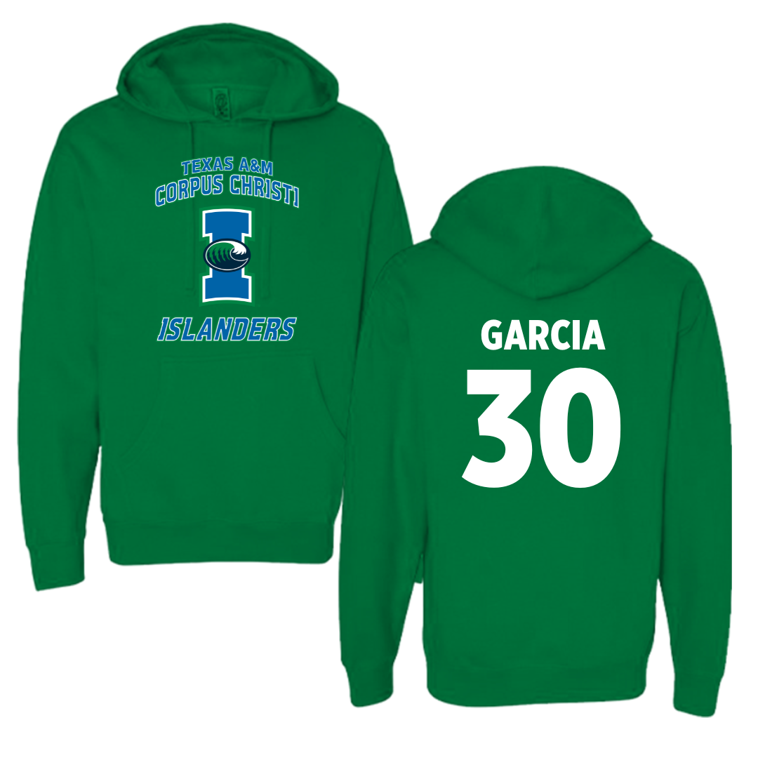 Texas A&M University-Corpus Christi Baseball Green Hoodie - #30 Zach Garcia