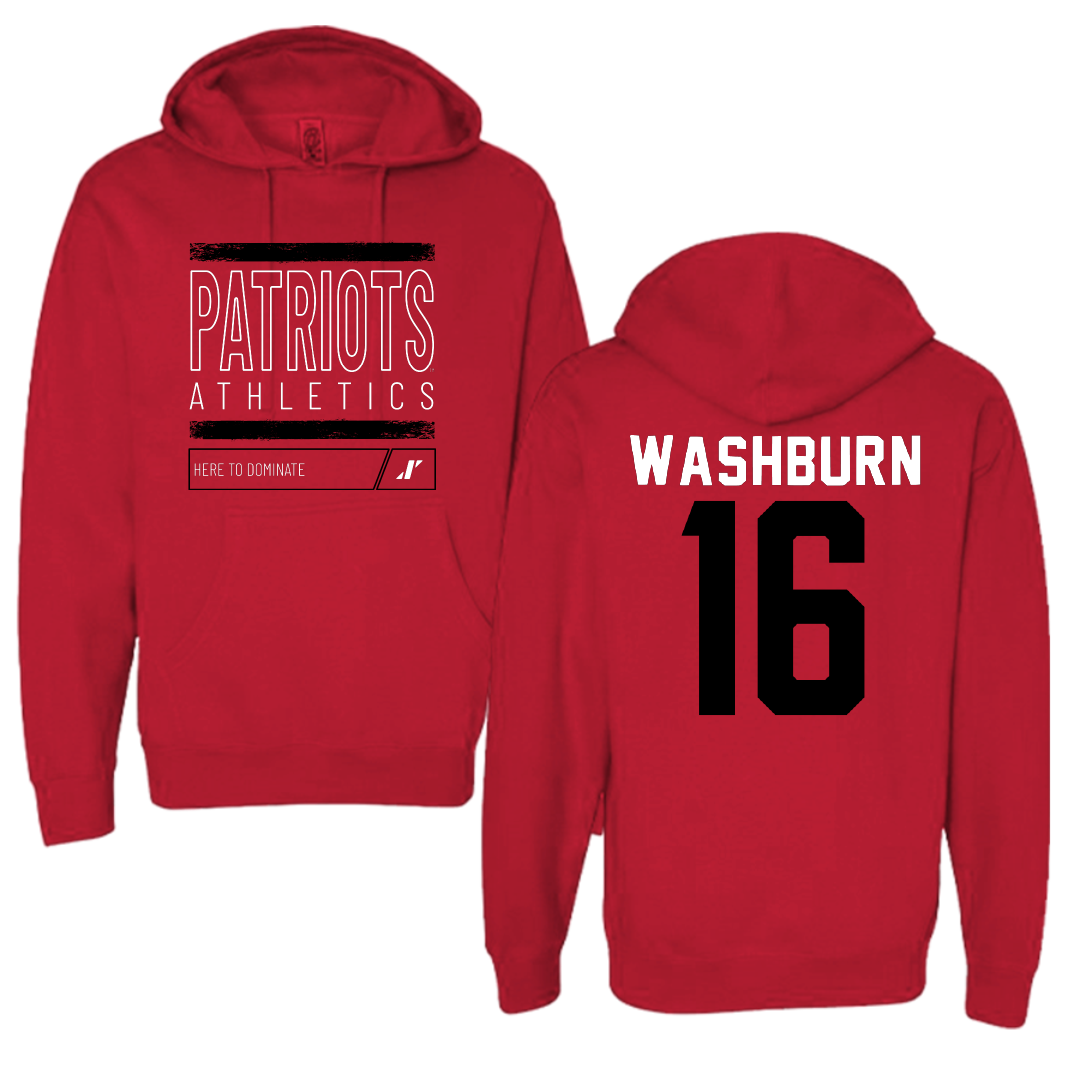 Dallas Baptist University Volleyball Red Dominate Hoodie - #16 Sadie Washburn