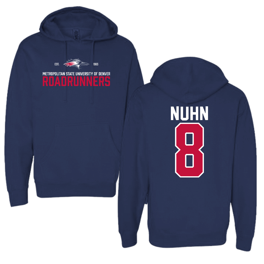 Metropolitan State University of Denver Soccer Navy General Hoodie - #8 Kailani Nuhn
