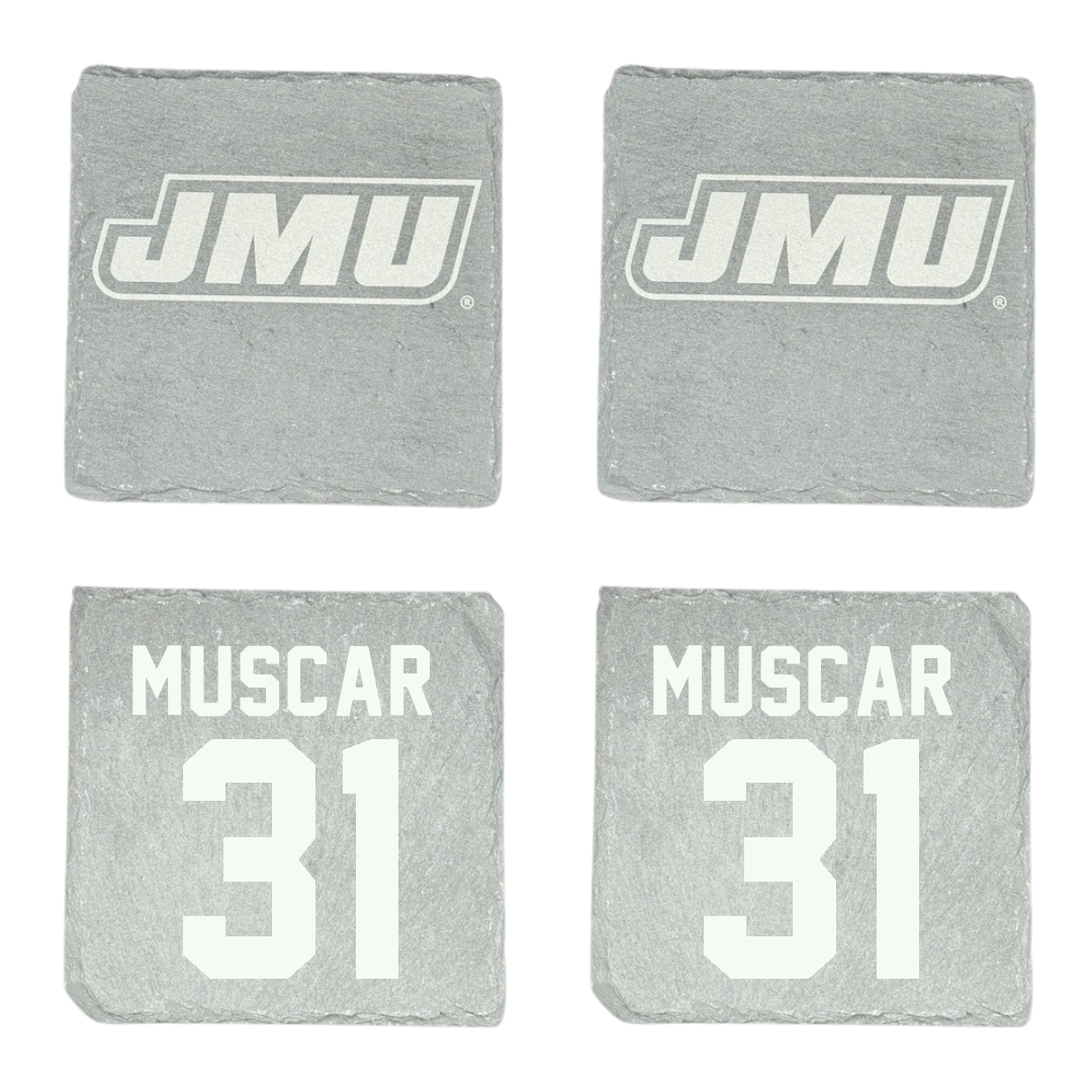 James Madison University Baseball Stone Coaster (4 Pack)  - #31 Tyler Muscar