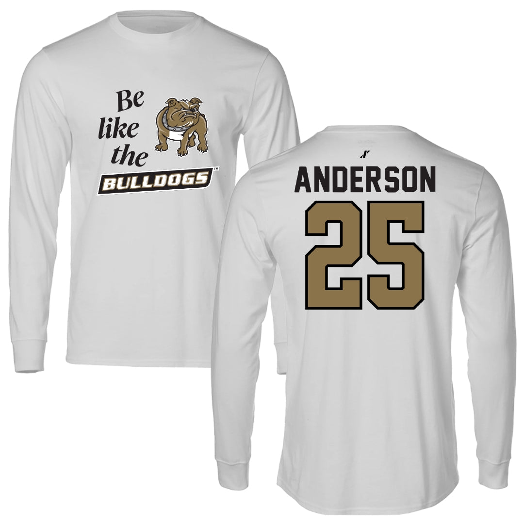 Bryant University Football Light Gray Be Like Us Long Sleeve - #25 Devon Anderson