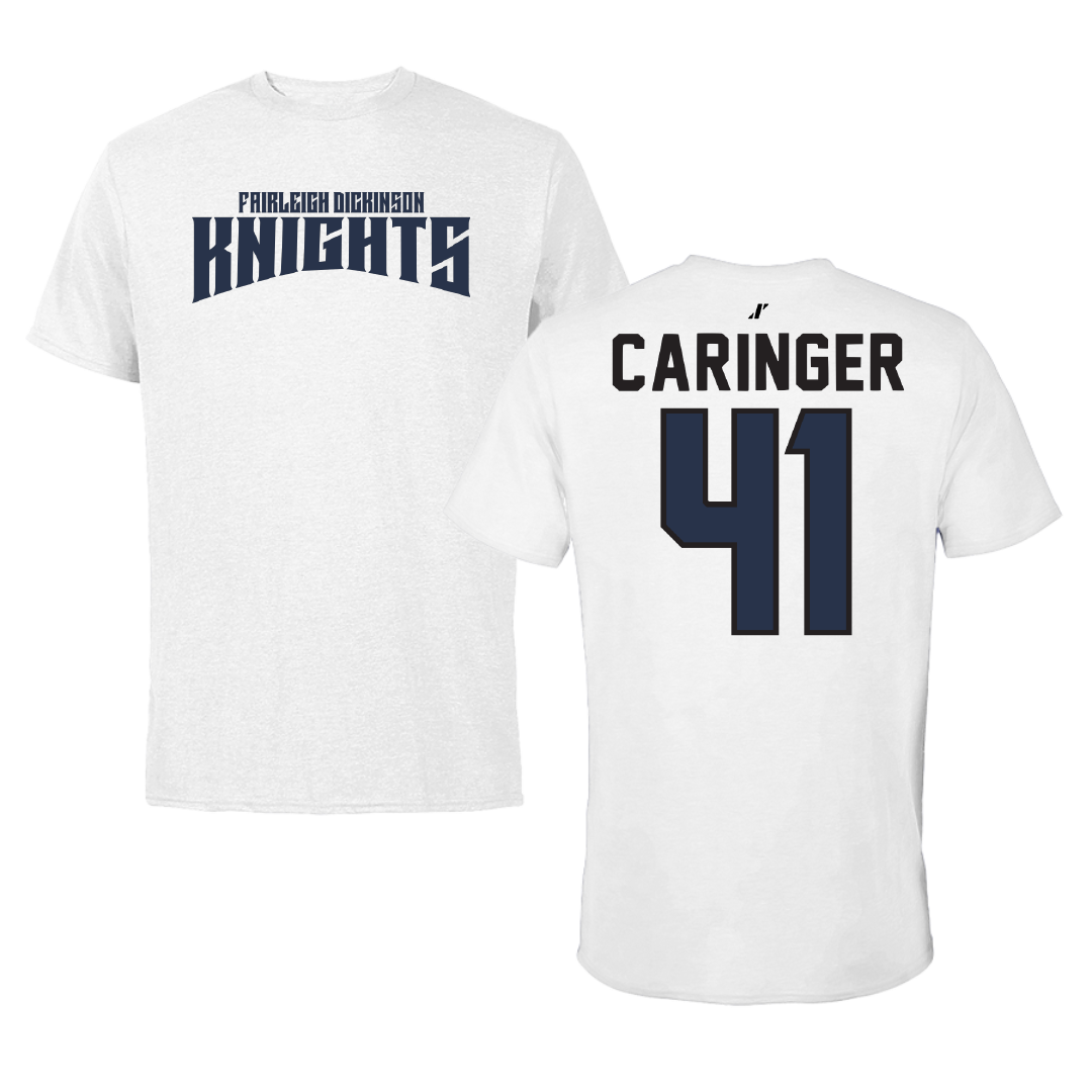 Fairleigh Dickinson University-Metropolitan Campus Softball White Classic Tee - #41 Finley Caringer