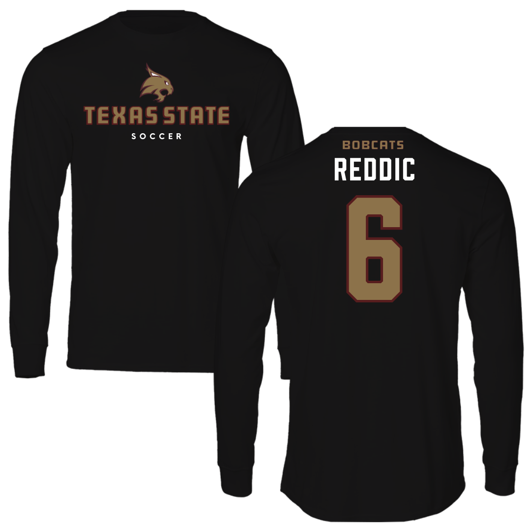 Texas State University Soccer Black Performance Long Sleeve - #6 Grace Reddic