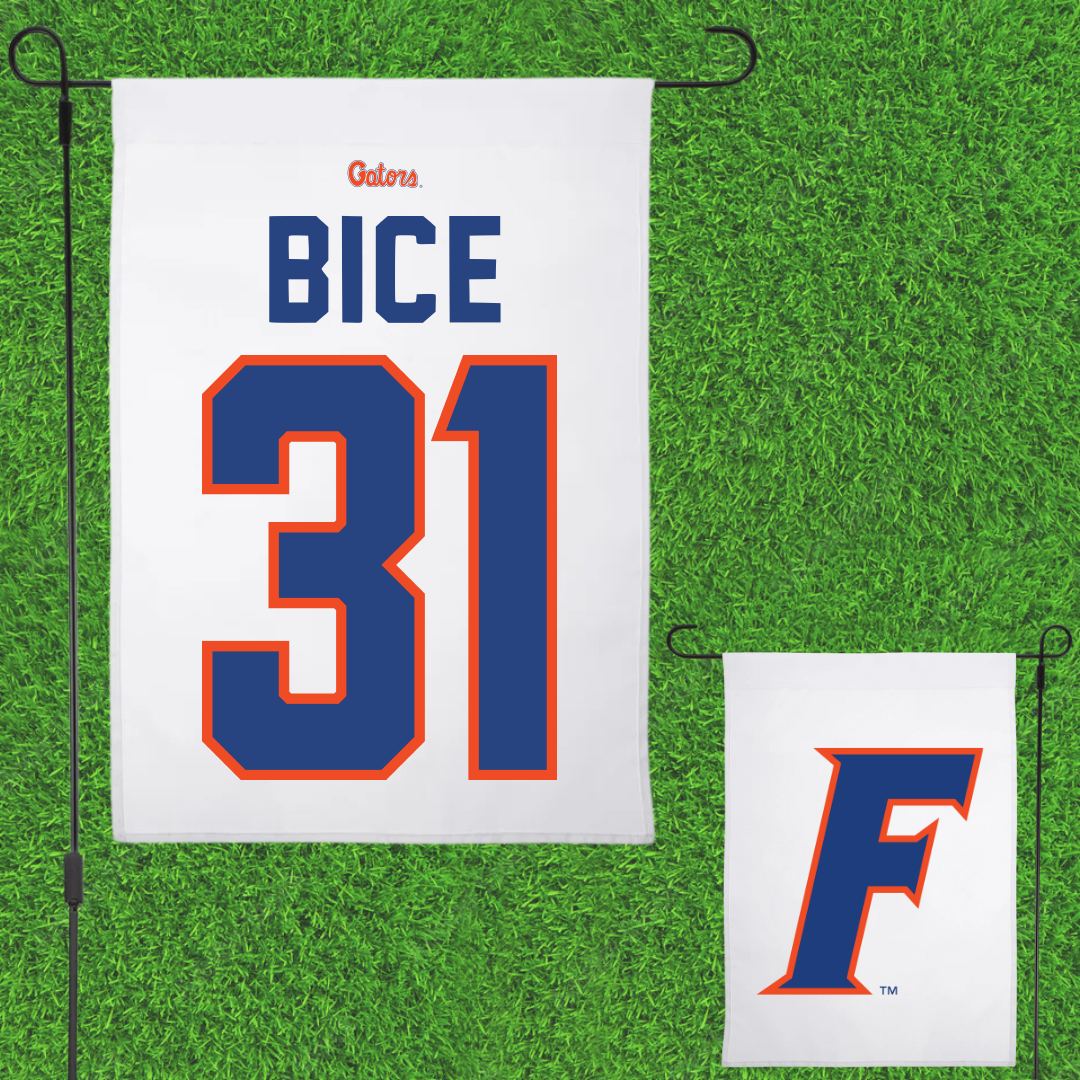 University of Florida Soccer White Garden Flag - #31 Paris Bice