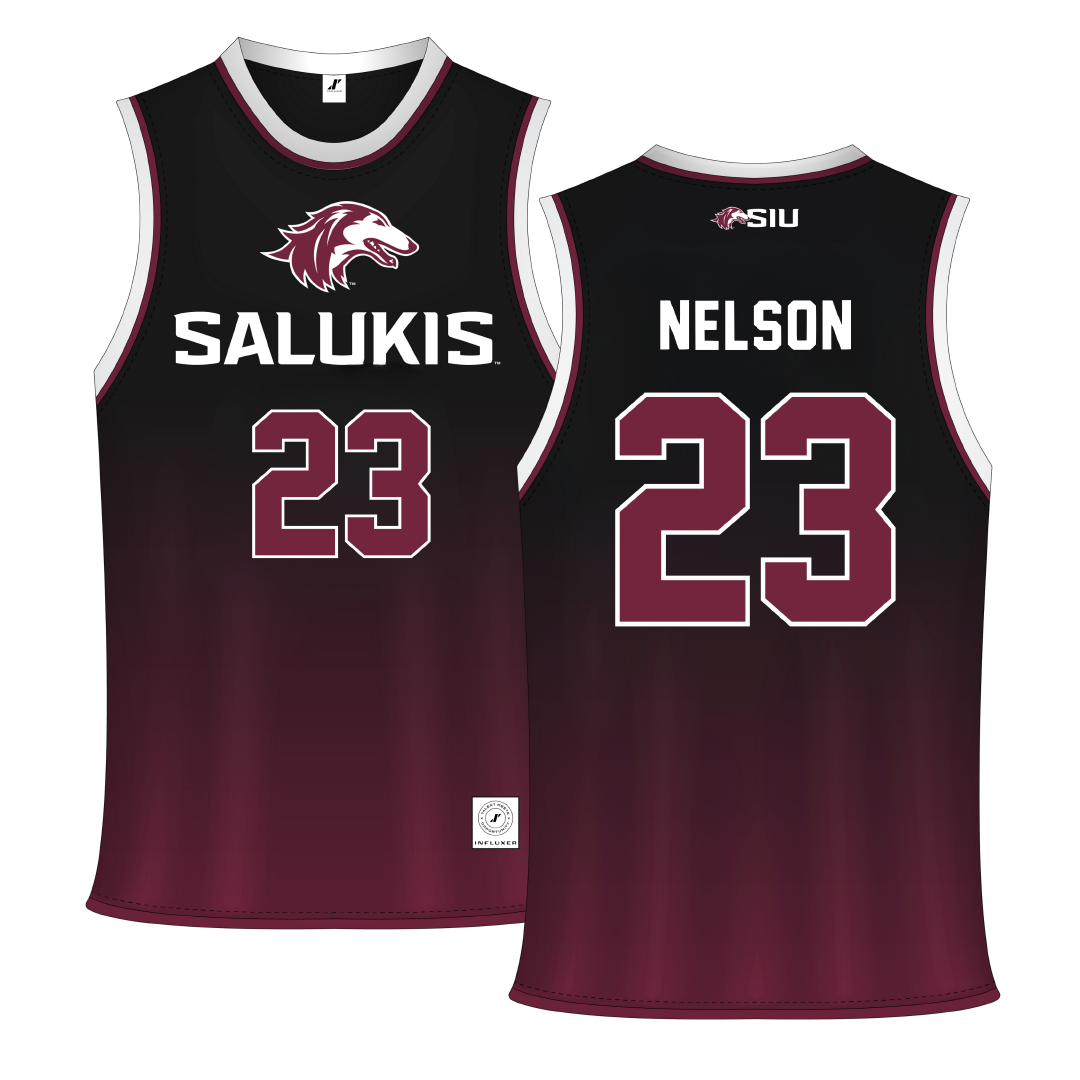 Southern Illinois University at Carbondale Maroon Basketball Jersey - #23 Tkiyah Nelson