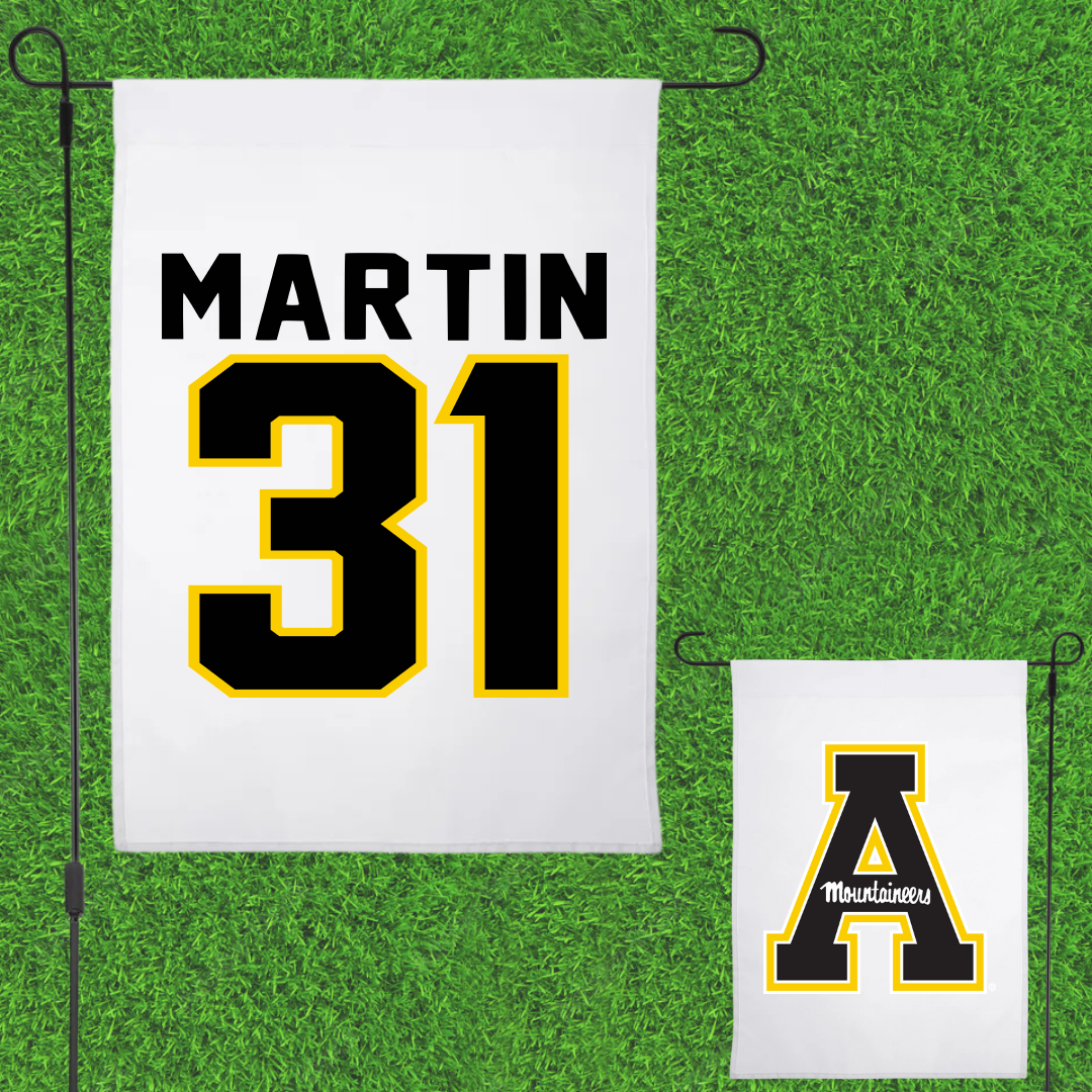 Appalachian State University Softball White Garden Flag - #31 Sidney Martin