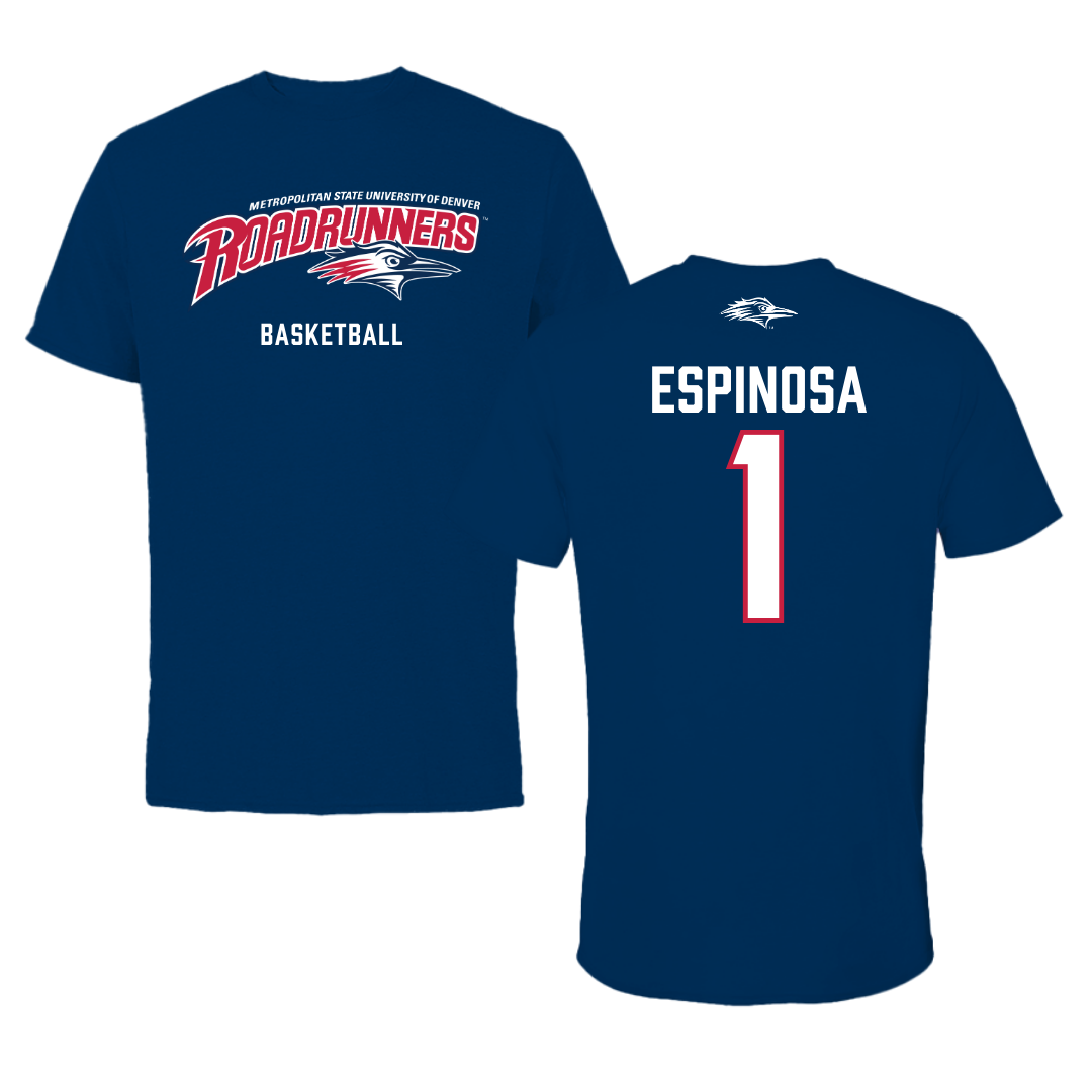 Metropolitan State University of Denver Basketball Navy Tee - #1 Mikylah Espinosa