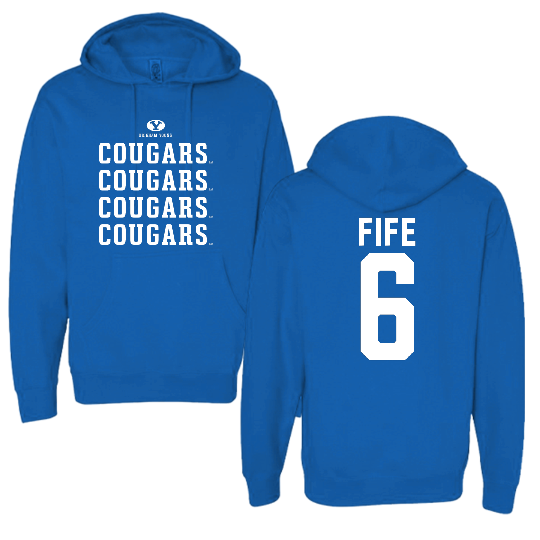 Brigham Young University Volleyball Blue General Hoodie - #6 Jackson Fife