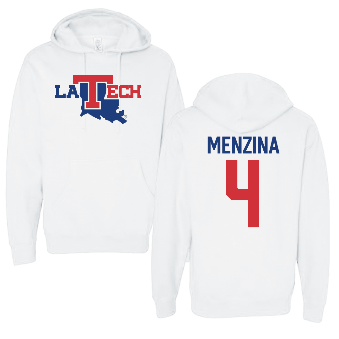 Louisiana Tech University Softball White Hoodie - #4 Lauren Menzina