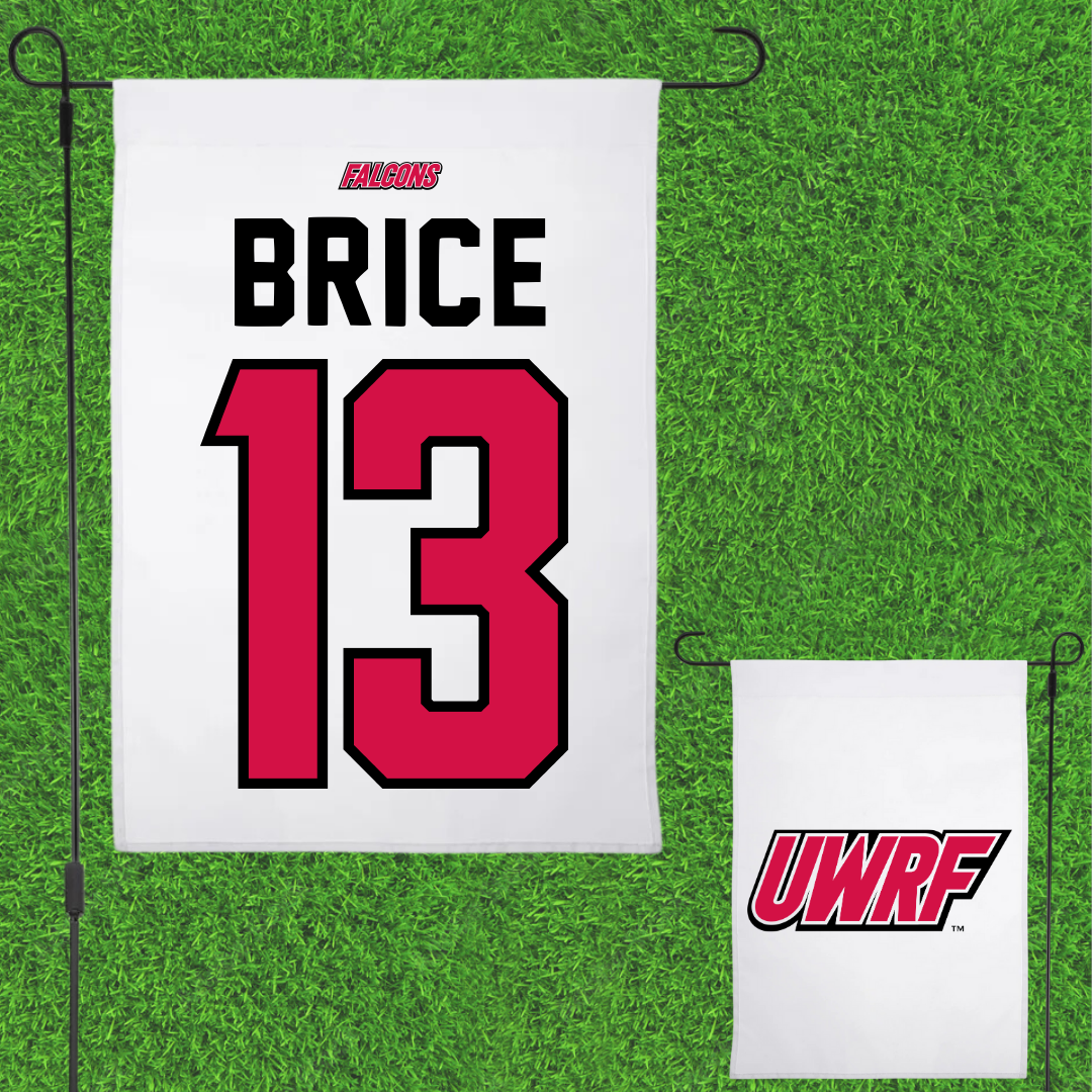 University of Wisconsin-River Falls Ice Hockey White Garden Flag - #13 Ellie Brice