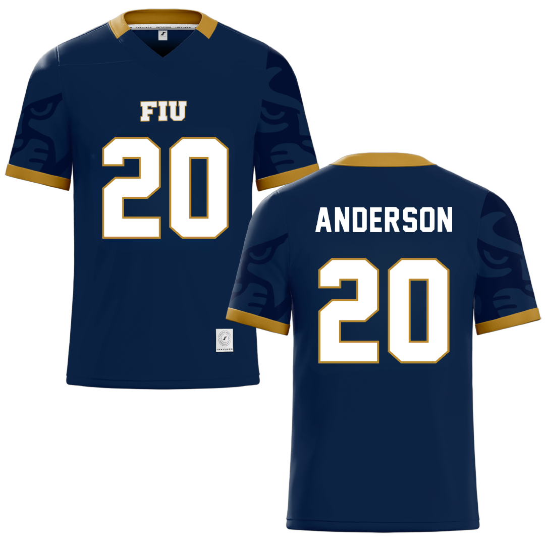 Florida International University Blue Football Jersey - #20 JT Anderson