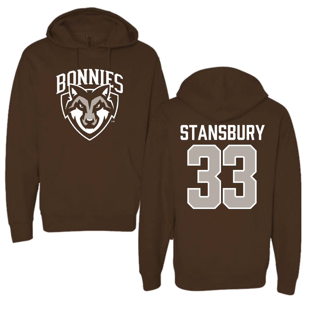 St. Bonaventure University Soccer Brown Hoodie - #33 Kendall Stansbury
