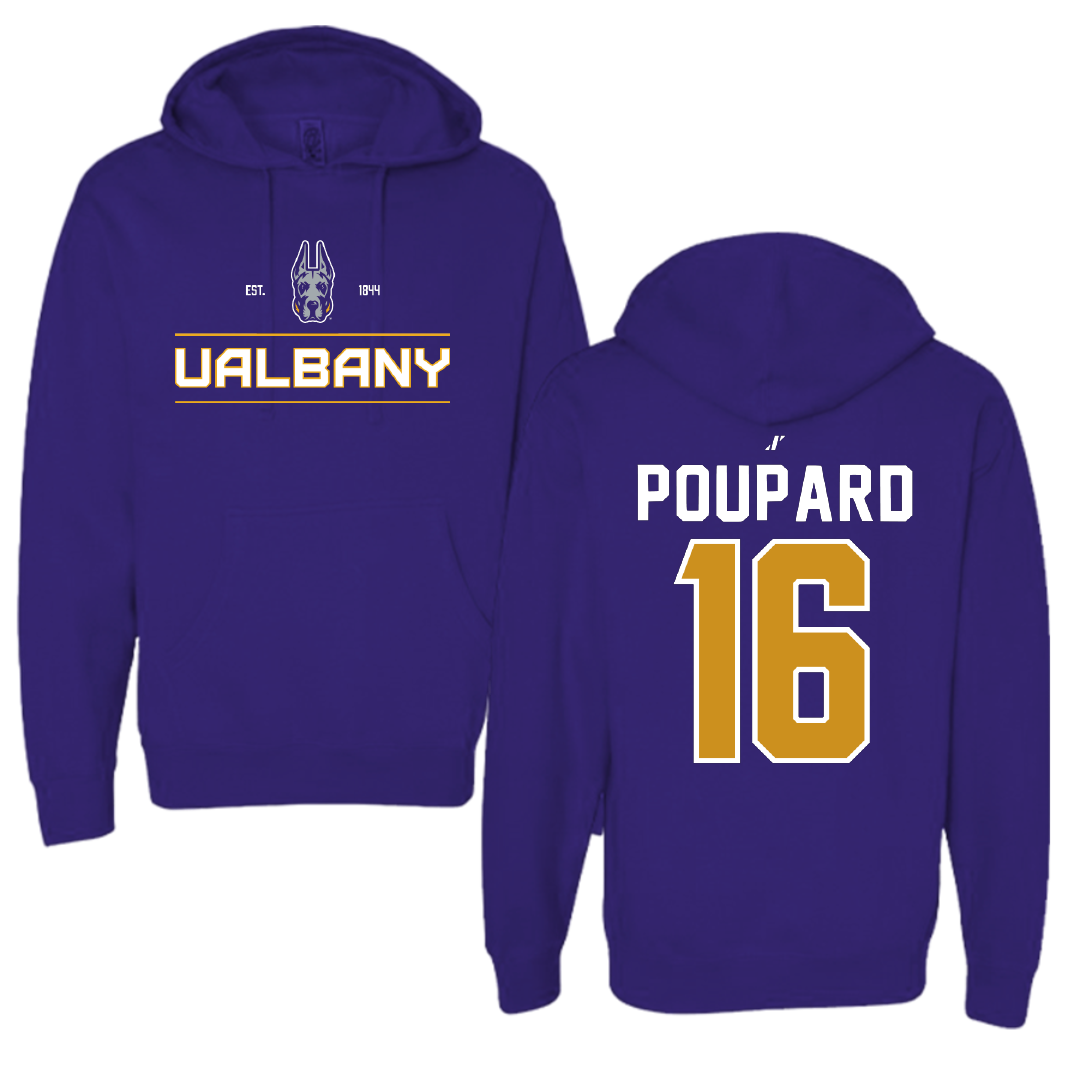 University at Albany Lacrosse Purple General Hoodie - #16 Ava Poupard