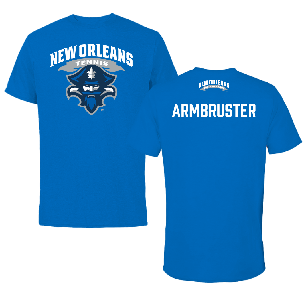 University of New Orleans Tennis Blue Performance Tee - Matthew Armbruster