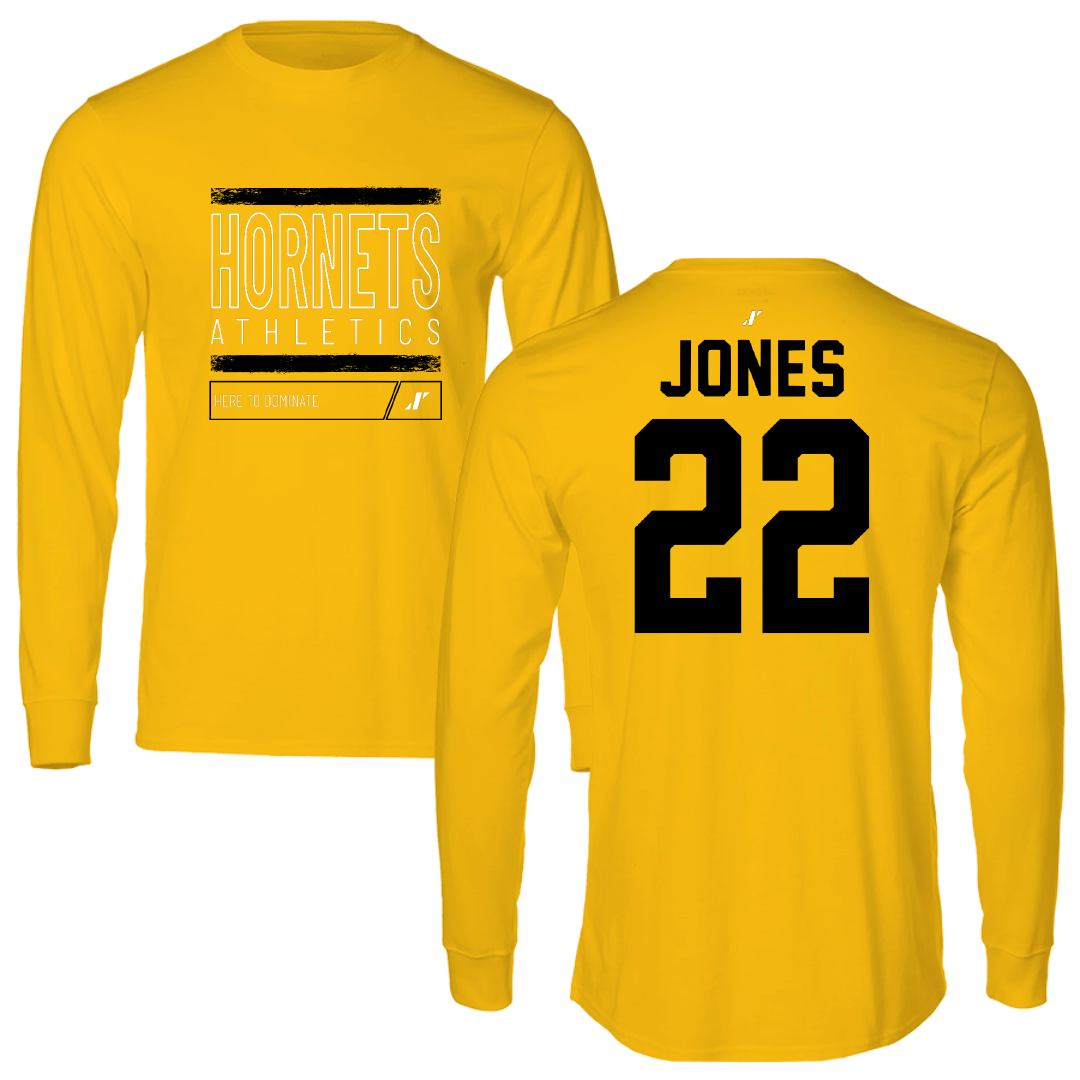 Alabama State University Soccer Gold Dominate Long Sleeve - #22 Summer Jones