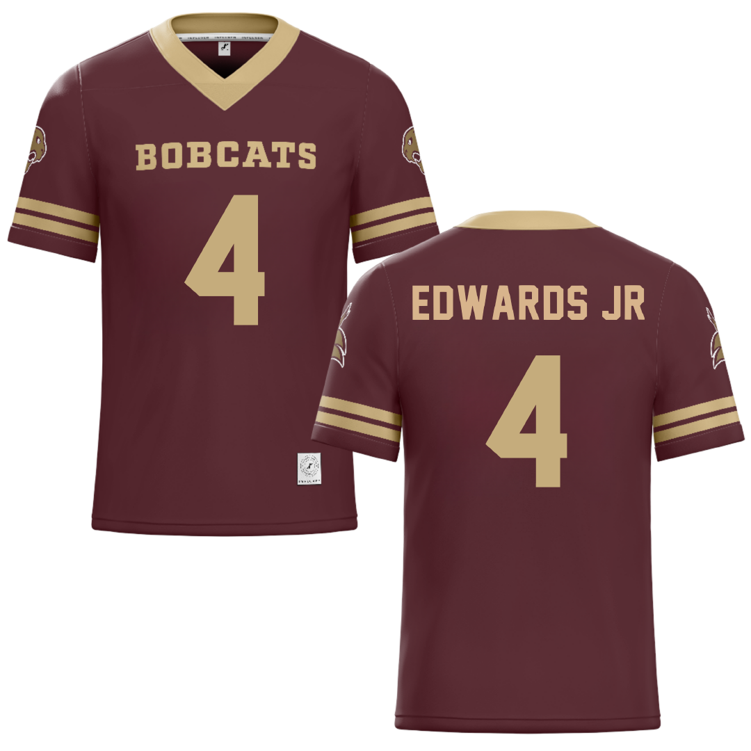 Texas State University Maroon Football Jersey - #4 Alonzo Edwards Jr