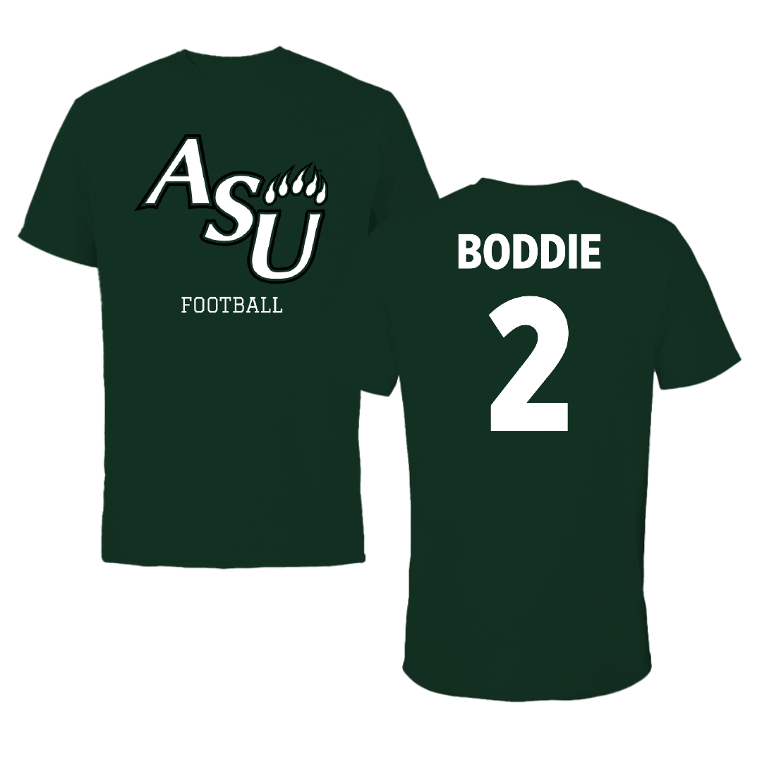 Adams State University Football Forest Green Tee - #2 Daylen Boddie