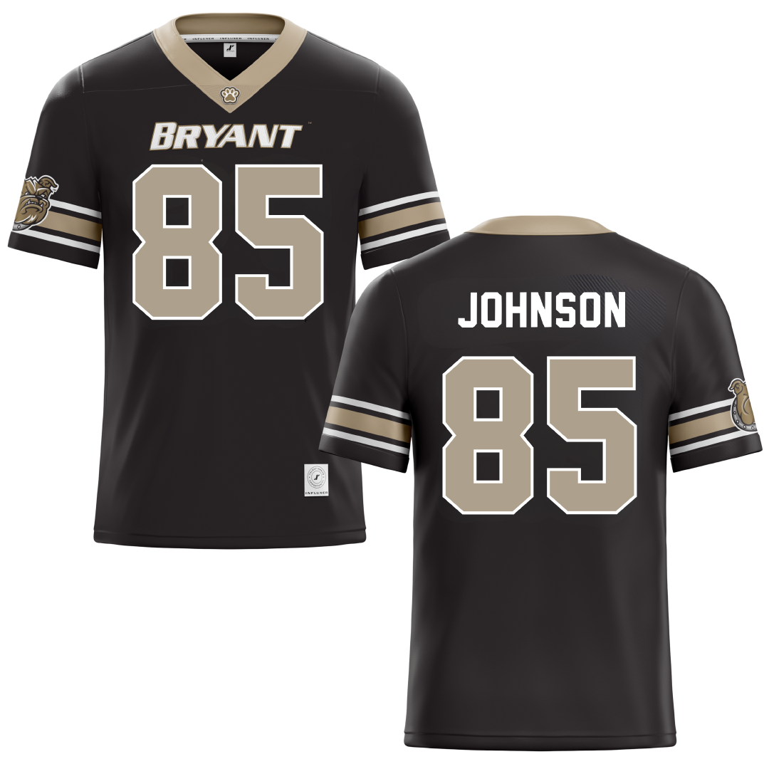 Bryant University Black Football Jersey - #85 Patrick Johnson