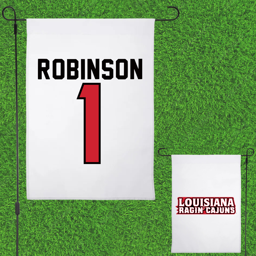University of Louisiana at Lafayette Basketball White Garden Flag - #1 Tamiah Robinson