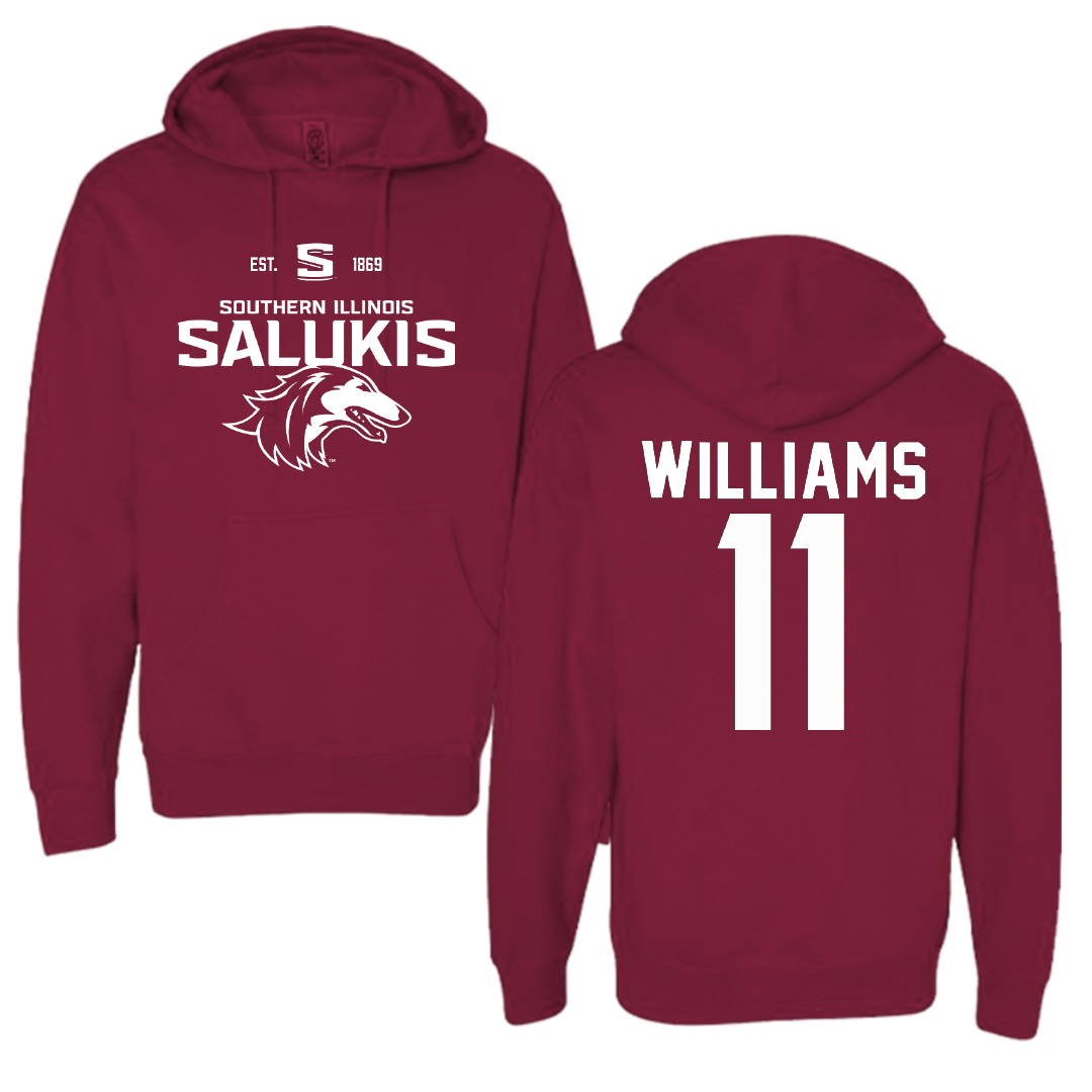 Southern Illinois University at Carbondale Basketball Maroon General Hoodie - #11 Shemera Williams