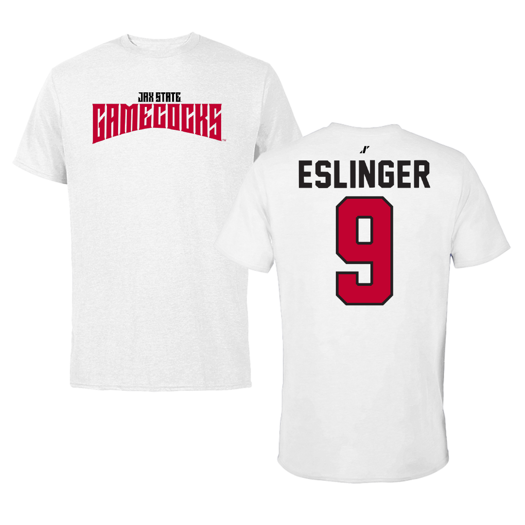 Jacksonville State University Softball White Classics Tee - #9 Jordan Eslinger