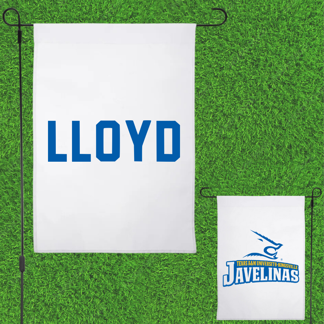 Texas A&M University-Kingsville TF and XC White Garden Flag - Mary Lloyd