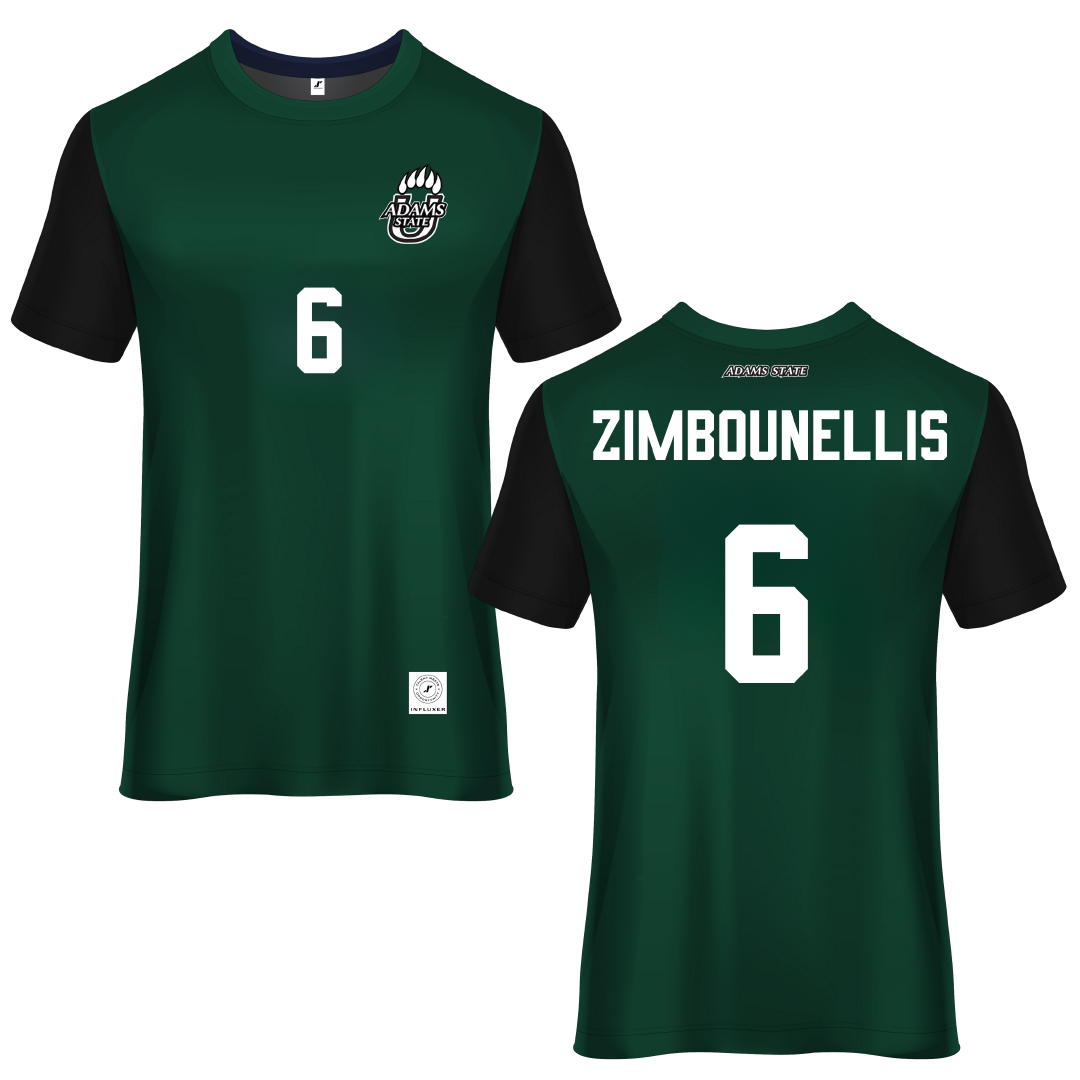 Adams State University Green Soccer Jersey - #6 Tyler Zimbounellis
