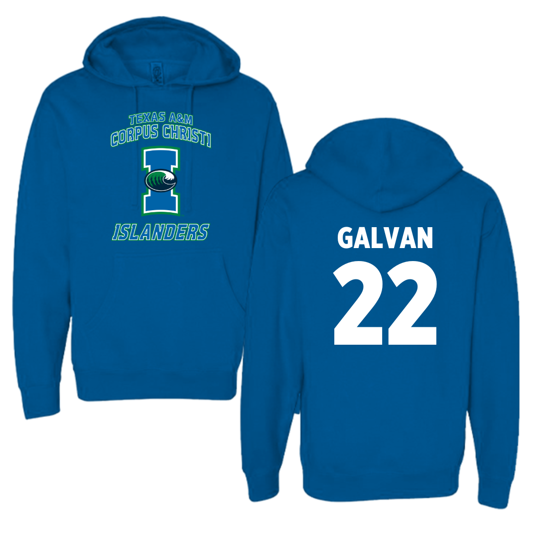 Texas A&M University-Corpus Christi Softball Blue Hoodie - #22 Siarah Galvan