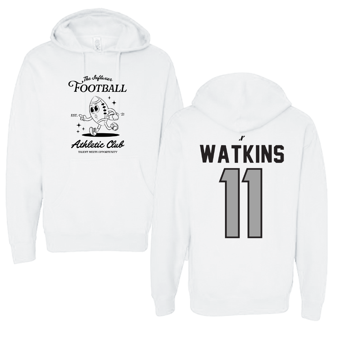 Football White Influxer Athletic Club Hoodie - #11 Ty Watkins