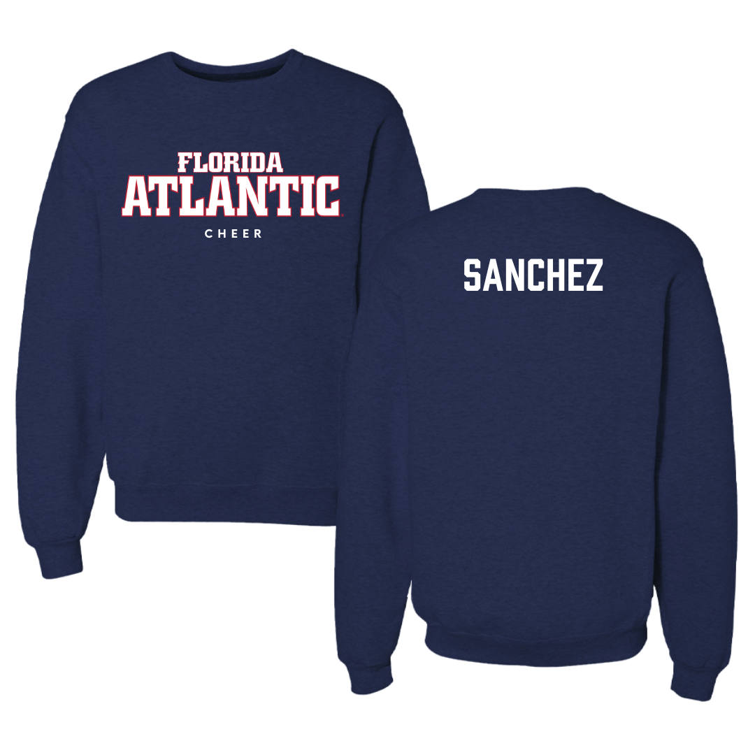 Florida Atlantic University Cheer Navy Crewneck - Ella Sanchez