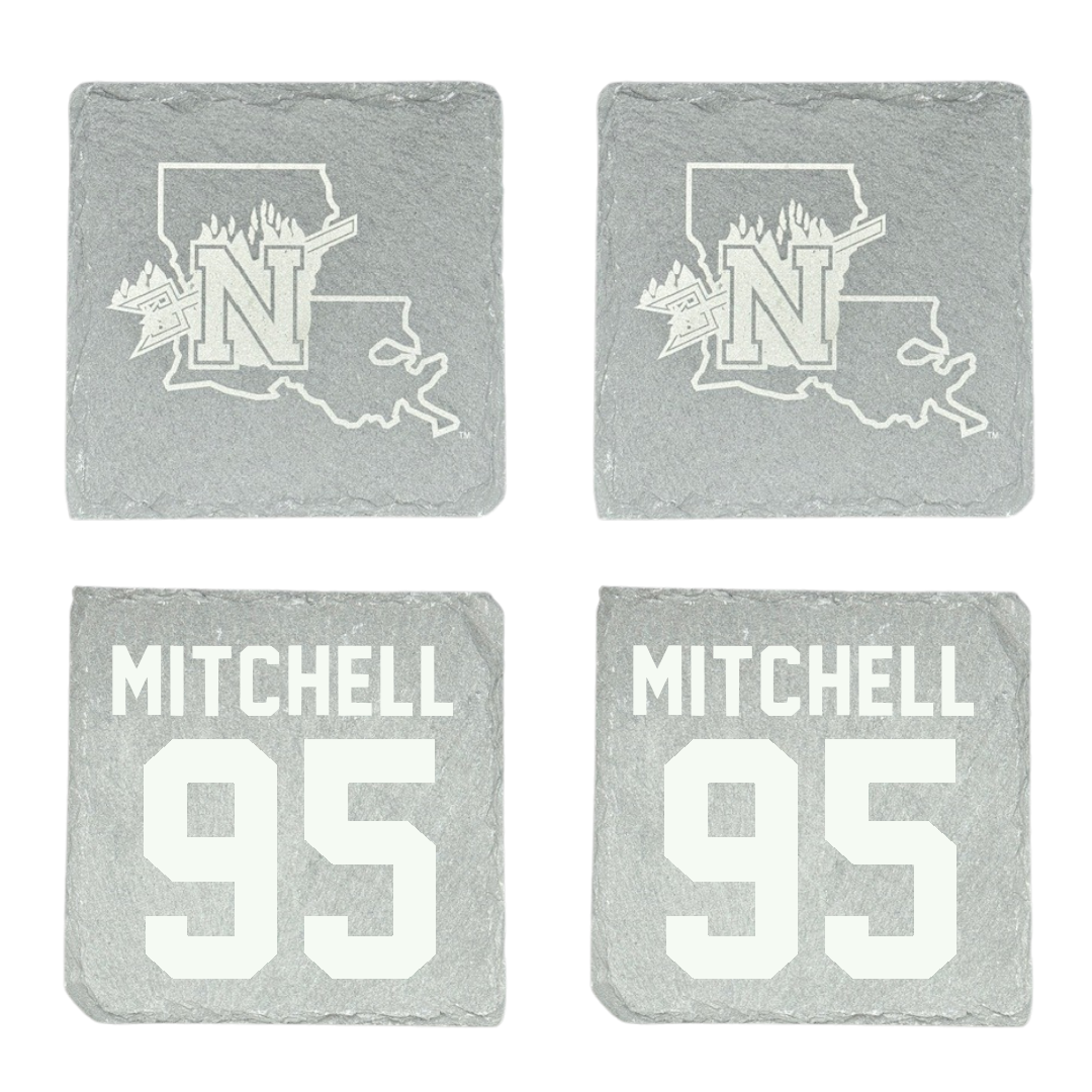 Northwestern State University Football Stone Coaster (4 Pack)  - #95 Johnny Mitchell